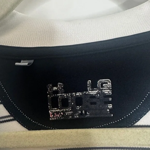 Under Armour Men's Polo Shirt - Black and White Stripes - Picture 2 of 6